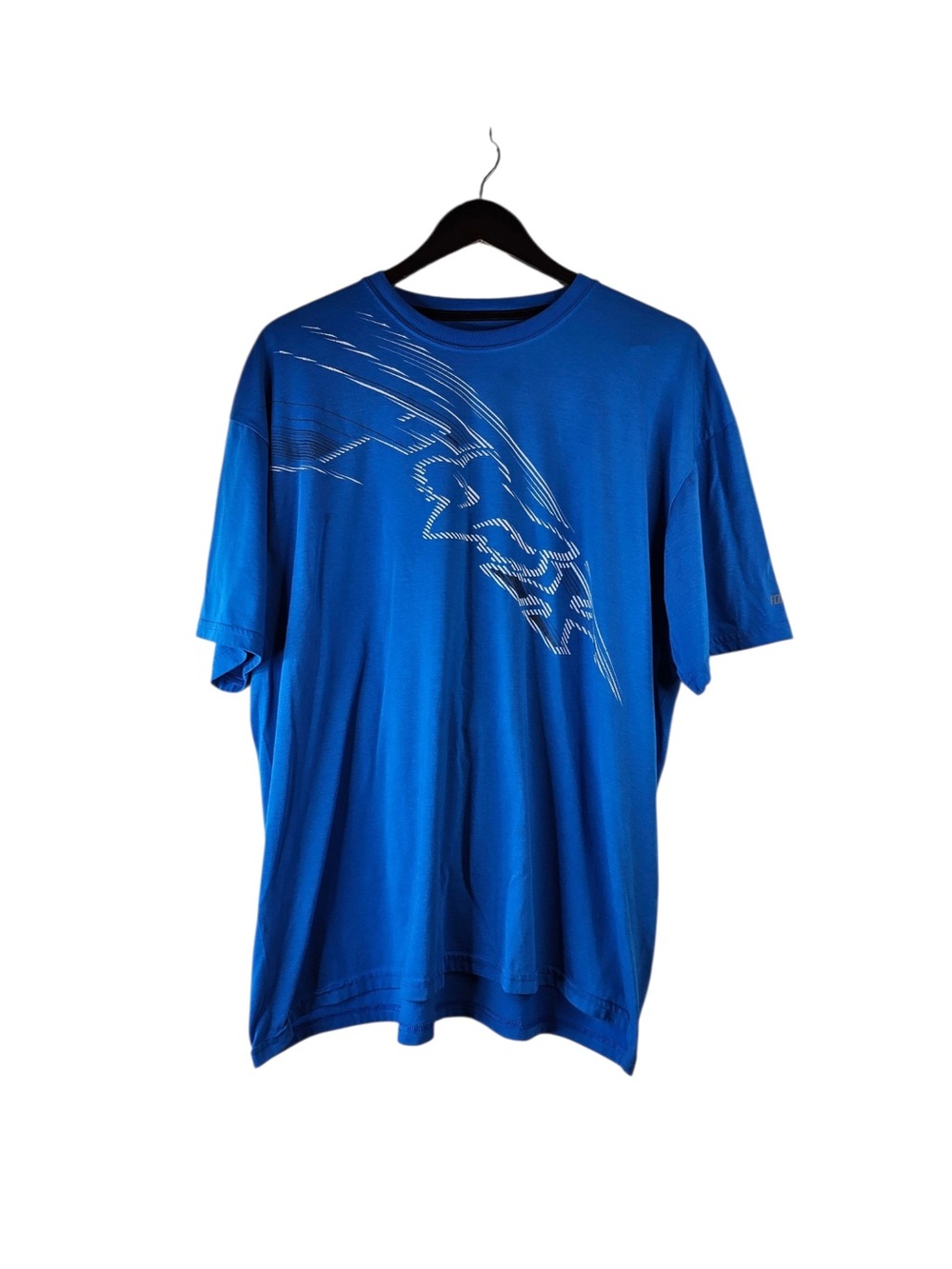 Fox Racing Mens XL Blue Active Tech Fox Head Graphic Short Sleeve T Shirt